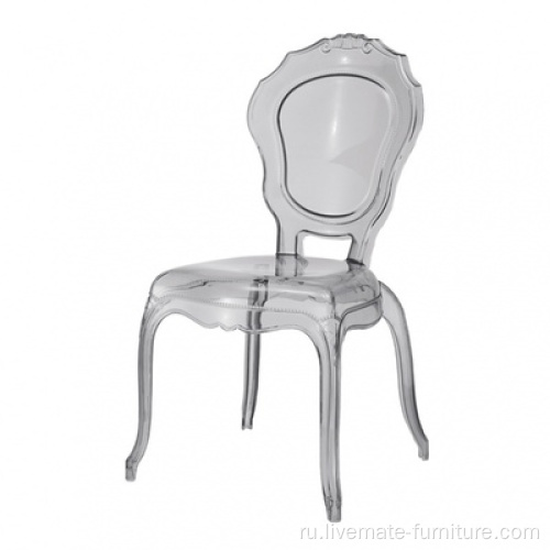 Удобный пластиковый красочный свадебный хрустальный обеденный стул